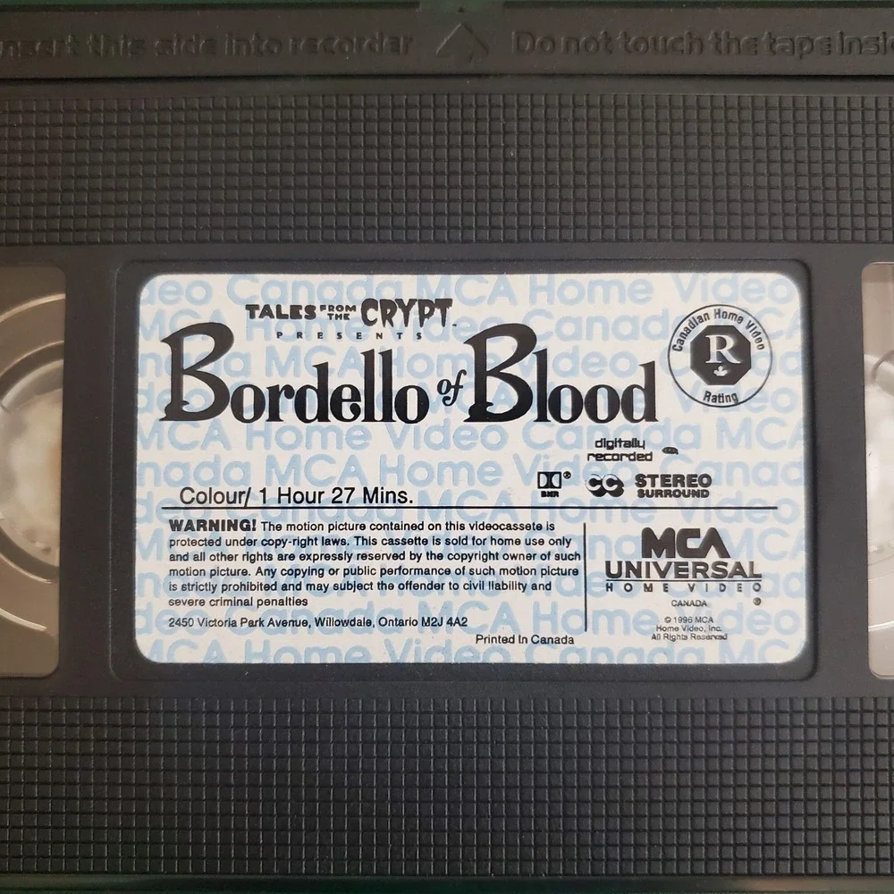 Bordello Of Blood Tales From The Crypt VHS Tape Movie Dennis Miller Horror 1996 - Picture 8 of 8